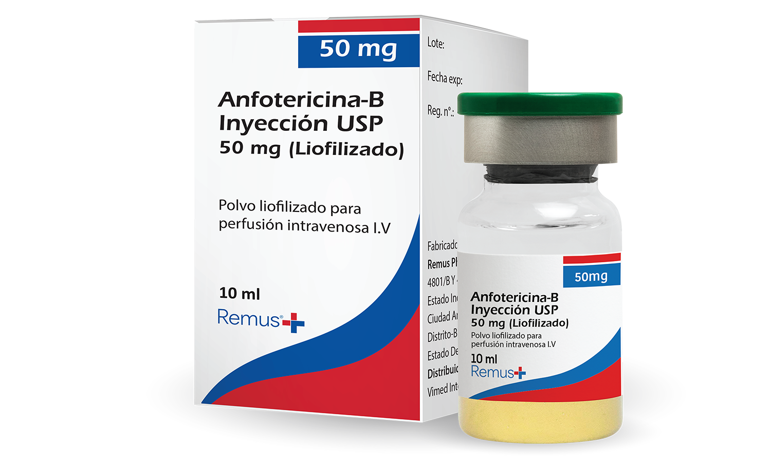 Anfotericina-B Inyección USP 50 mg (Liofilizado)