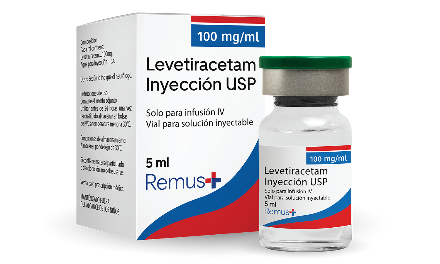 Levetiracetam Inyección USP 100 mg/mL